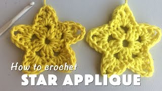 How To Crochet Star Applique [upl. by Hayse]