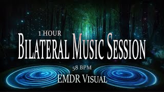 58 BPM Anxiety Release  Bilateral Stim Music amp EMDR Visual Session  Anxiety PTSD Insomnia  EMDR [upl. by Scharf]