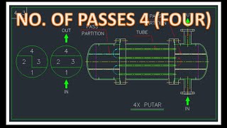 Drafter AutoCad 2D Part 13 Pass Partition Heat Exchanger Part 1 [upl. by Leclair]