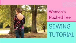 Wear it in the FRONT or BACK The Ruched Tee Sewing Pattern is what you need [upl. by Ethbin218]