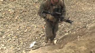 Marines secure dam in Helmand Province Aghanistan [upl. by Nnylaf183]