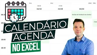 Planilha Calendário Agenda Excel  Download Grátis  Como Fazer Calendário Agenda no Excel [upl. by Aynod355]