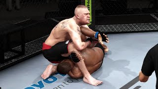 Brock Lesnar vs Daniel Cormier In EA Sports UFC Awesome Fight [upl. by Ahsiemaj]