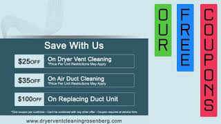 Dryer Vent Cleaning Rosenberg TX 281 783 8258 httpsdryerventcleaningrosenbergcom [upl. by Ademla]