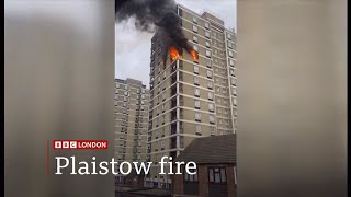 Lorry bursts into flames on busiest motorway amp Plaistow tower block fire UK 21Oct2024 [upl. by Gnaht984]