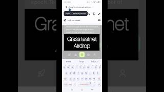 Grass Testnet Airdrop 🔥 shorts [upl. by Tiras]