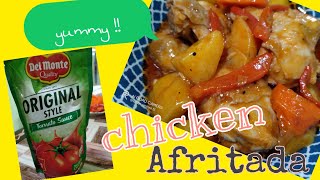 Afritadang Manok  Chicken Afritada w tomato sauce easy amp yummy [upl. by Dorren]