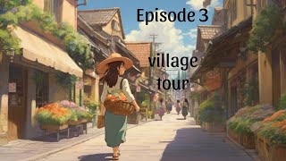 Michi A Japanese homemakers life episode 3 village tour animation [upl. by Inittirb]