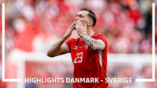 Danmark  Sverige 21 𝕀 Højbjerg og Eriksen sikrede sejren i Parken [upl. by Darnall]