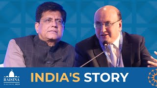 Raisina Dialogue 2024  In Conversation Piyush Goyal  Ashok Malik [upl. by Yroffej]