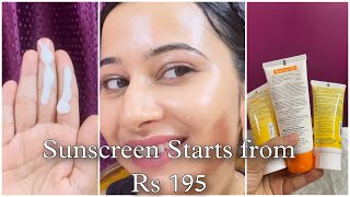 Best 3 Sunscreens Under Rs 300 for All skin types [upl. by Dikmen]