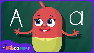 Letter A Song  THE KIBOOMERS Preschool Phonics Sounds  Uppercase amp Lowercase Letters [upl. by Ellinej]