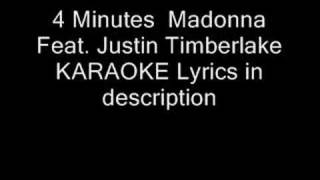 4 minutes madonna feat justin timberlake karaoke [upl. by Henriha]