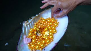 💎⛏️ The ancient river clam which has lived for 5 centuries has indeed cultivated golden pearls [upl. by Conners]