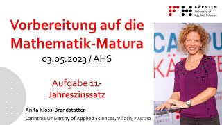 Vorbereitung auf die MathematikMatura Jahreszinssatz [upl. by Ahsikad52]