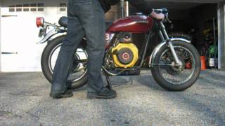 Diesel Motorcycle KZ400 Test Run [upl. by Epner]