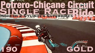 RIDE PS4 PotreroChicane Circuit  Single Race  Modern 2Cylinder Superbikes  1199 Panigale S [upl. by Nylleoj540]