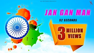 JAN GAN MAN  RASHTRA GAAN  INDIAN NATIONAL ANTHEM in 52 sec Kapil Jangir [upl. by Ecerehs]