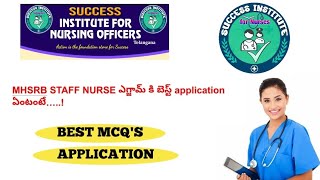 MHSRB STAFF NURSE BEST APPLICATION  SUCCESS INSTITUTE FOR NURSES [upl. by Anav]