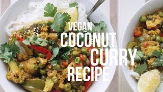 20 MIN VEGAN COCONUT CURRY RECIPE  OIL FREE HEALTHY EASY [upl. by Enovad671]