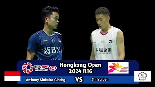 Anthony Sinisuka Ginting vs Chi Yu Jen  Hongkong Open 2024  R16 [upl. by Salomi]