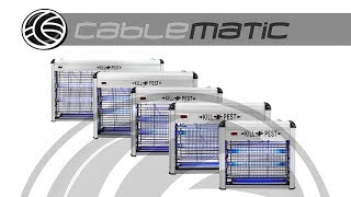 Matamoscas eléctrico Lámpara mata insectos voladores  distribuido por CABLEMATIC ® [upl. by Silvers]