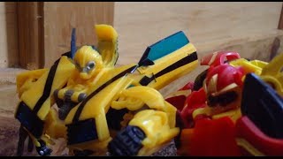 Transformers Prime Legacy Ep6 Bumblebee vs Lazerback Stop Motion [upl. by Shurlocke]