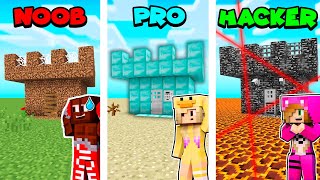 ¡CASTILLO NOOB vs CASTILLO PRO vs CASTILLO HACKER 😱😂 LYNA VS ELA VS DANI en MINECRAFT [upl. by Mw]