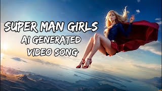 Super Man GirlsAi Generated Video Song [upl. by Amitaf237]