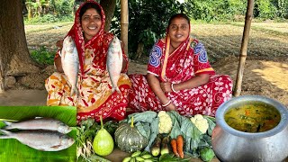 শীতের সকালে মাঠের টাটকা সবজি দিয়ে মায়ের হাতের দারুন স্বাদের খিচুড়ি তার সাথে ইলিশ মাছ ভাজা [upl. by Notsej]