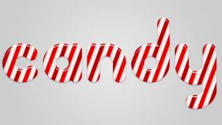 Christmas Candy Cane Text Effect in Photoshop [upl. by Ohl374]