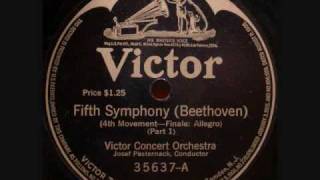 Josef Pasternack conducts Beethoven Symphony 5 movement 4 1917 [upl. by Sivlek]