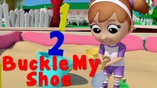 one two buckle my shoe  nursery rhymes  3d rhymes  kids songs  childrens rhymes [upl. by Neimad287]