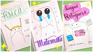 CAPAS de CADERNO de MATÉRIAS com Tema FLORK  CADERNO BONITO E ORGANIZADO [upl. by Dympha]