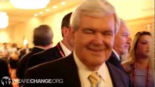 Newt Gingrich Confronted 5 Times about Bohemian Grove at CPAC 2012 [upl. by Pierpont]