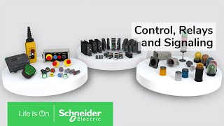 Industrial control push button switches control relays and tower lights  Schneider Electric [upl. by Durston]