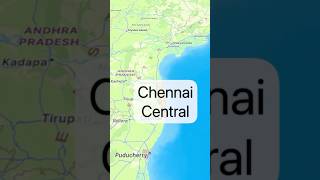 Coromandel express12842ChennaiHowrahTrain route🚂🚂maprouteyoutubeshort [upl. by Mahtal]