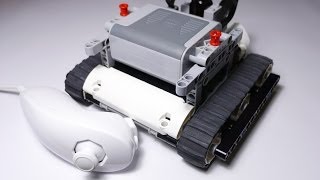 Wii Nunchuk Analog Stick Controlling LEGO Power Functions Tank by Arduino [upl. by Nolyarg606]