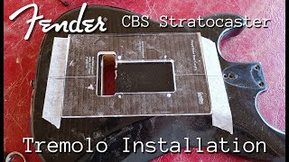 Tremolo Installation on 70s CBS Fender Stratocaster [upl. by Nie]