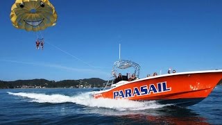 Parasail Paihia Bay of Islands Flying kiwi parasail is the highest parasailing trip in New Zealand [upl. by Pride]