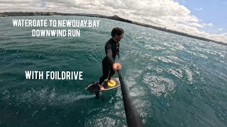 Newquay Down Wind run with FoilDrive and FONE Eagle X [upl. by Brieta]