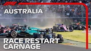 Race Restart Madness in Melbourne  2023 Australian Grand Prix [upl. by Simpson]