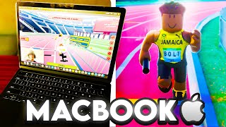 I Cheated With a MACBOOK in Roblox Track amp Field [upl. by Yadahs240]