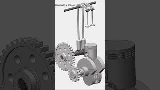 Type of 2 stroke engine working in 3D motion automobile shorts automotive engine 2stroke [upl. by Reppiks247]