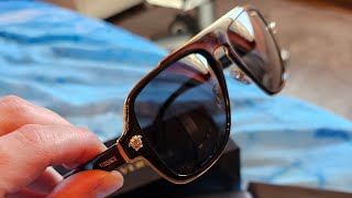 Lunette de soleil Versace polarisés VE2199100281 unboxing  déballage [upl. by Kattie187]