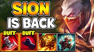 SION BUFFS ARE HERE AND HES STRONGER THAN EVER HE SCALES TO THE MOON NOW [upl. by Ahsen]