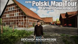 Deichhof Abendfreden Polski Map Tour 4K konsole Farming Simulator 22PS5 [upl. by Anahsat]