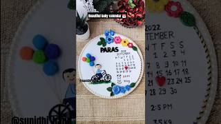 Baby calendar lippanart babycalender hoppart embroideryart shorts trendingshorts art viral [upl. by Cedell]