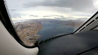 4K  Cockpit landing in Akureyri Iceland AEYBIAR [upl. by Eirot]