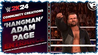 ‘Hangman’ Adam Page WWE 2K24 Entrance Top Moves Signatures Finishers amp Victory Motion [upl. by Atnauq354]